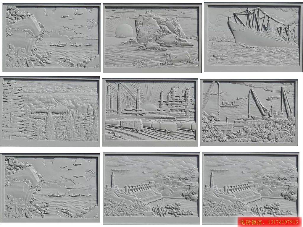 南京長(zhǎng)江大橋的浮雕石雕壁畫設(shè)計(jì)制作