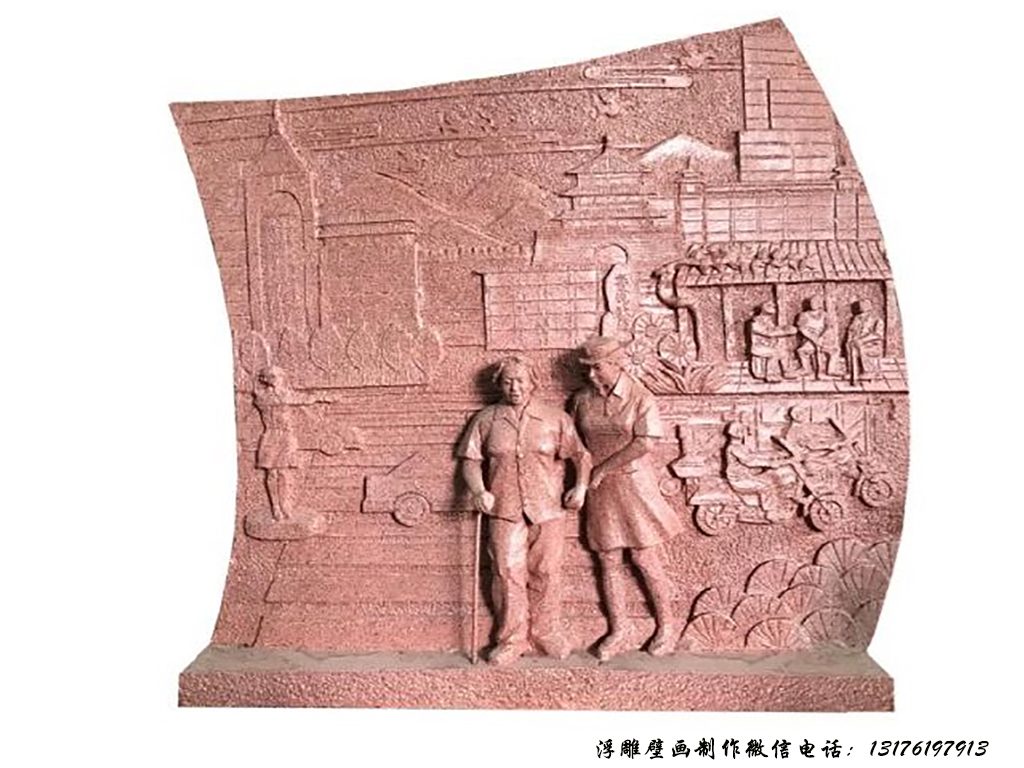 大廳大型山水墻壁花鳥浮雕壁畫大全