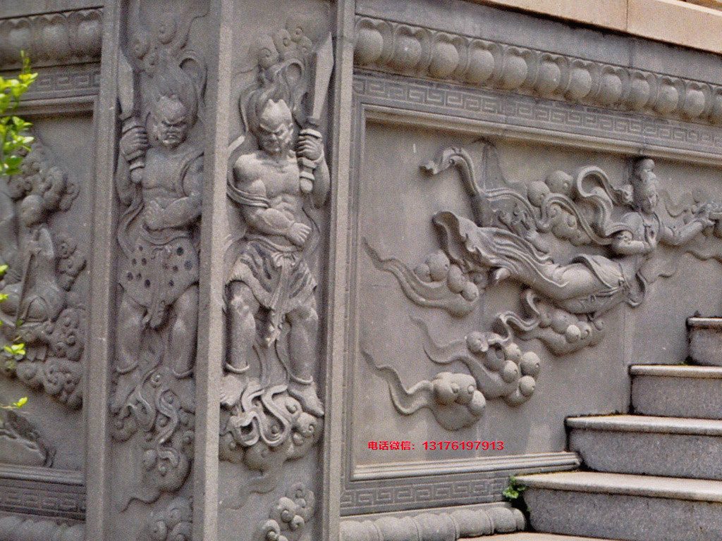 青石壁畫-簡單石雕壁畫歷史-各種石雕影壁墻圖片大全