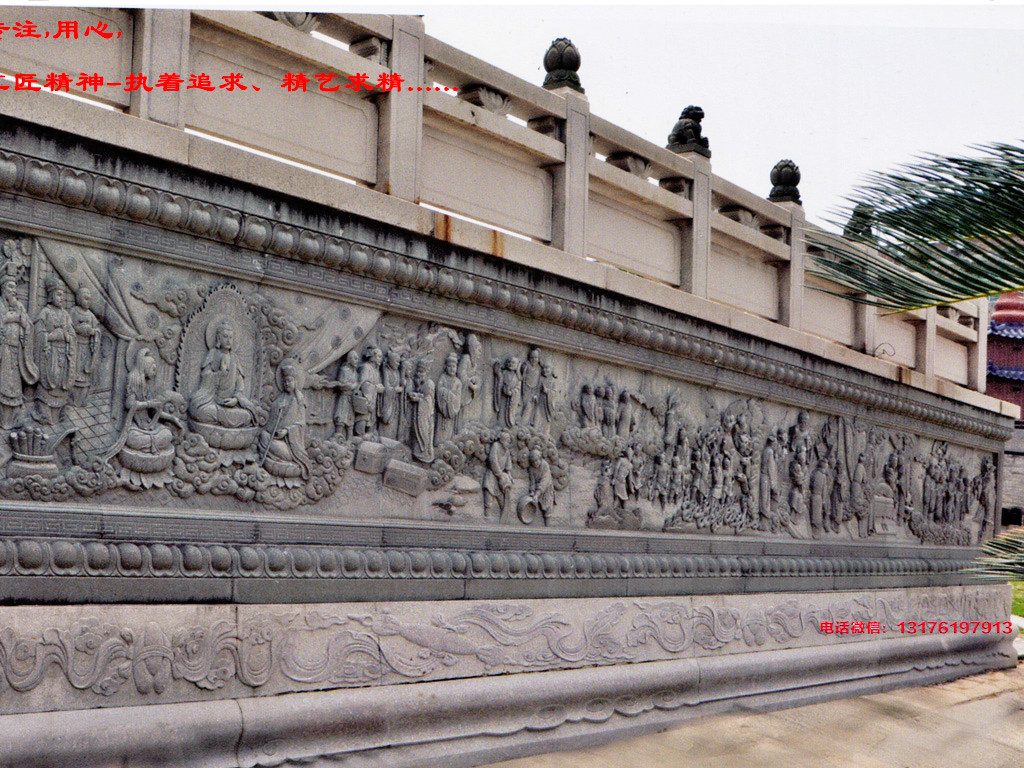 青石壁畫-簡單石雕壁畫歷史-各種石雕影壁墻圖片大全