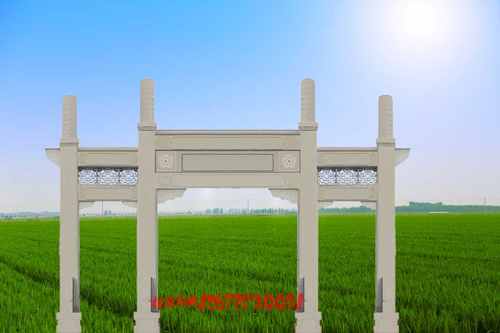 湖南婁底石牌坊造型大全，修建村寨石門(mén)樓必看