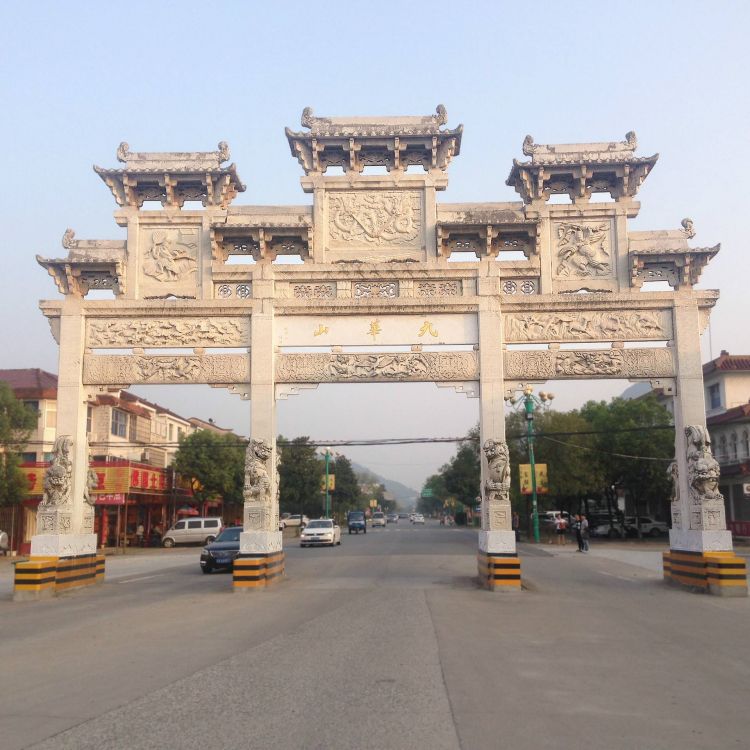 湖南婁底石牌坊造型大全，修建村寨石門(mén)樓必看