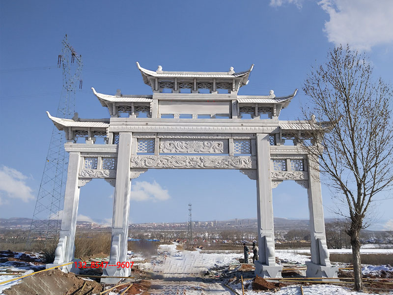 鄉(xiāng)鎮(zhèn)村口牌樓牌坊與公園大門樓新款設(shè)計圖片