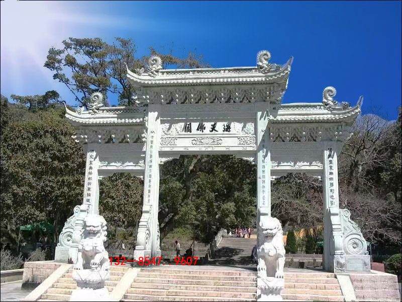 河南景區(qū)石牌坊農(nóng)村石牌樓雕刻樣式搭配圖案