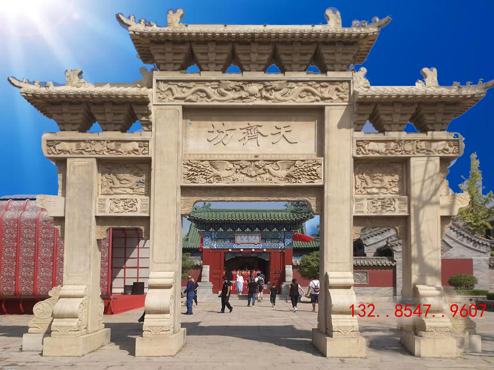 河南景區(qū)石牌坊農(nóng)村石牌樓雕刻樣式搭配圖案