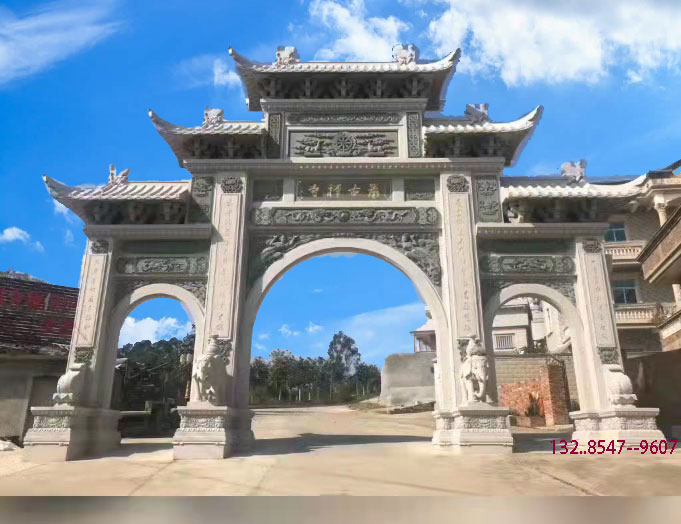 大型街道牌樓建立的意義和 景區(qū)古建牌坊的雕刻手法