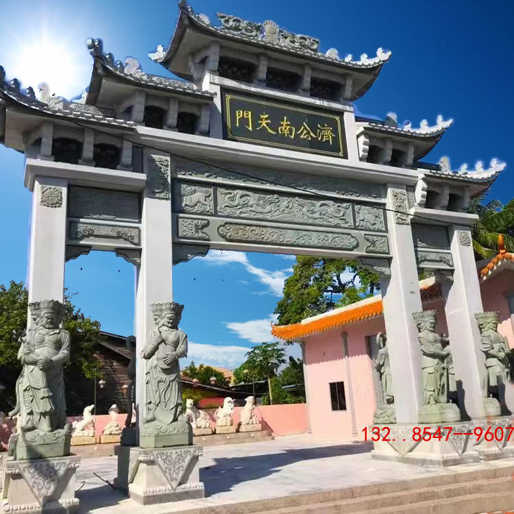 新農(nóng)村石門樓與石牌坊構(gòu)造區(qū)別石牌樓鄉(xiāng)村特色