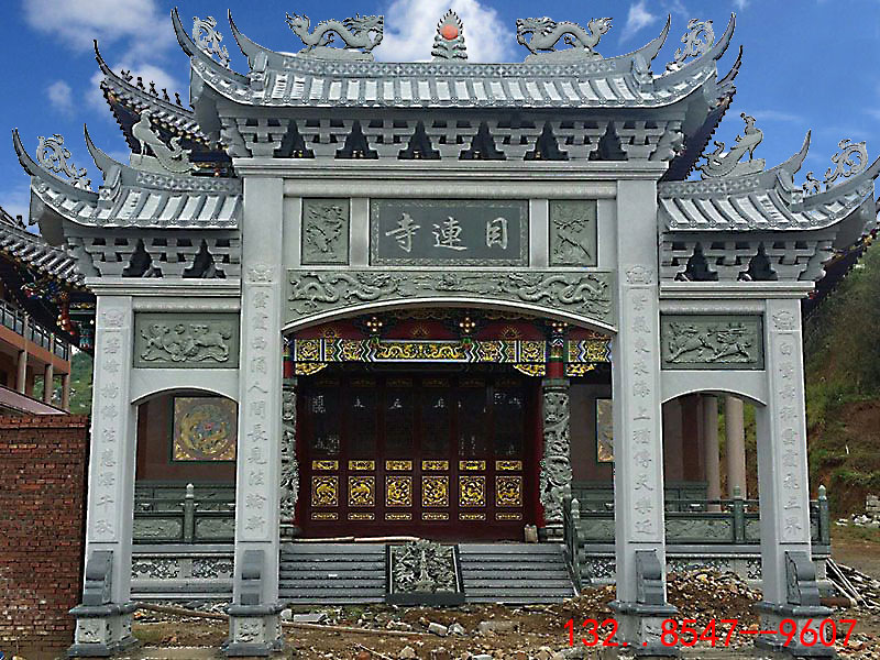 景區(qū)牌坊石牌樓搭配圖案祠堂大門石門樓雕刻造型