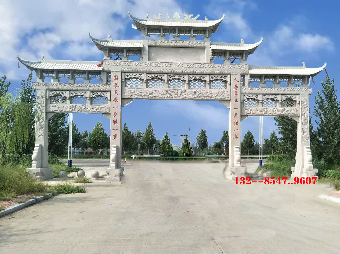 村門石雕牌坊的造型典范和選擇廠家石料圖案