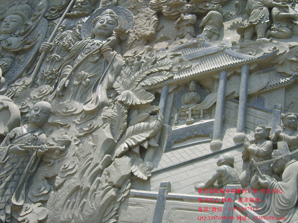 浮雕佛祖釋迦摩尼說法石雕壁畫制作廠家