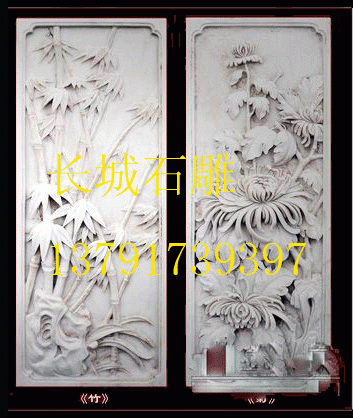 浮雕五清圖:松、竹、梅.月，水組成的紋圖。 歲寒三友浮雕:松、竹、梅的紋圖。 浮雕喜報(bào)早春:喜鵲站在梅枝上高鳴的紋圖。喜上眉梢;喜鵲站在梅梢上的紋圖。 浮雕竹梅雙喜:竹子、梅花和兩只喜鵲的紋圖。 如此等等，還有很多。這些紋圖應(yīng)用極廣，石雕、結(jié)婚被褥、家具雕刻、石雕貔貅底座圖案雕刻、壁畫(huà)雕塑及畫(huà)稿中都有他的形象。