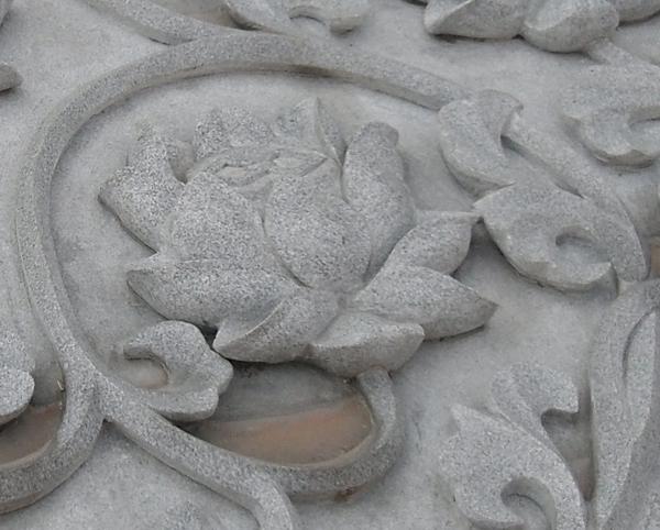 寺院石雕作品寶相花御道雕刻圖片局部 寺院石雕作品寶相花御道雕刻圖片局部圖片