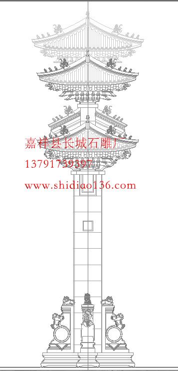 石牌樓斗拱樓子設(shè)計(jì)圖紙