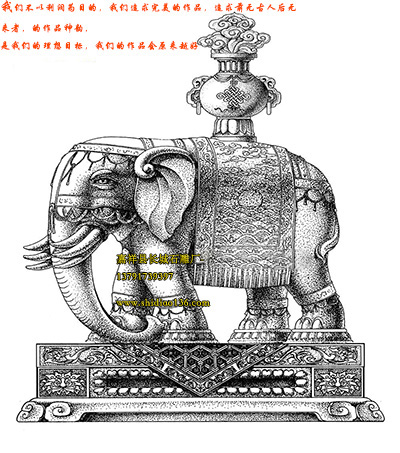 石雕大象設計圖-安裝地點寺院別墅大門景區(qū)等