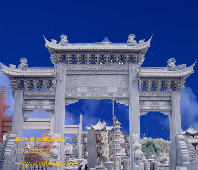 石牌樓石牌坊-復雜牌樓的制作