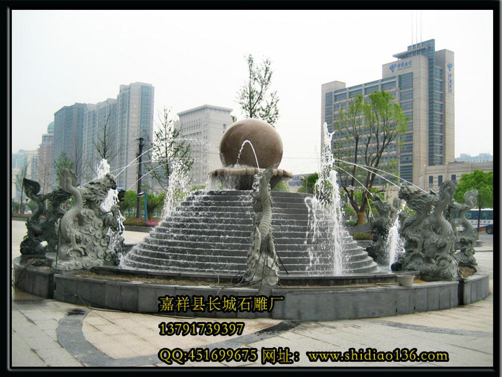 九龍戲水雕刻、廣場(chǎng)九龍噴泉雕塑