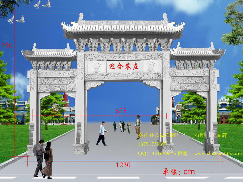 精美的農(nóng)莊牌坊，也是最熱銷(xiāo)的石雕牌坊。