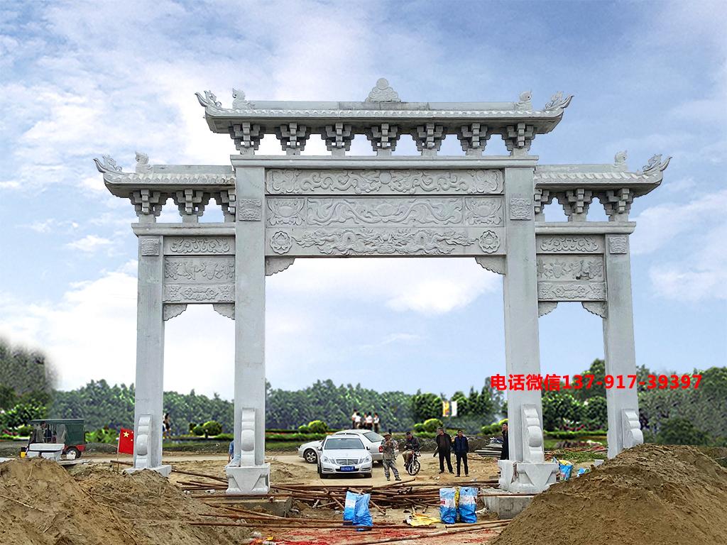 長(zhǎng)城石雕農(nóng)村石牌樓圖片